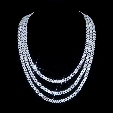 Hip Hop Luxury Moissnaite Diamond Iced Out Cuban Chain
