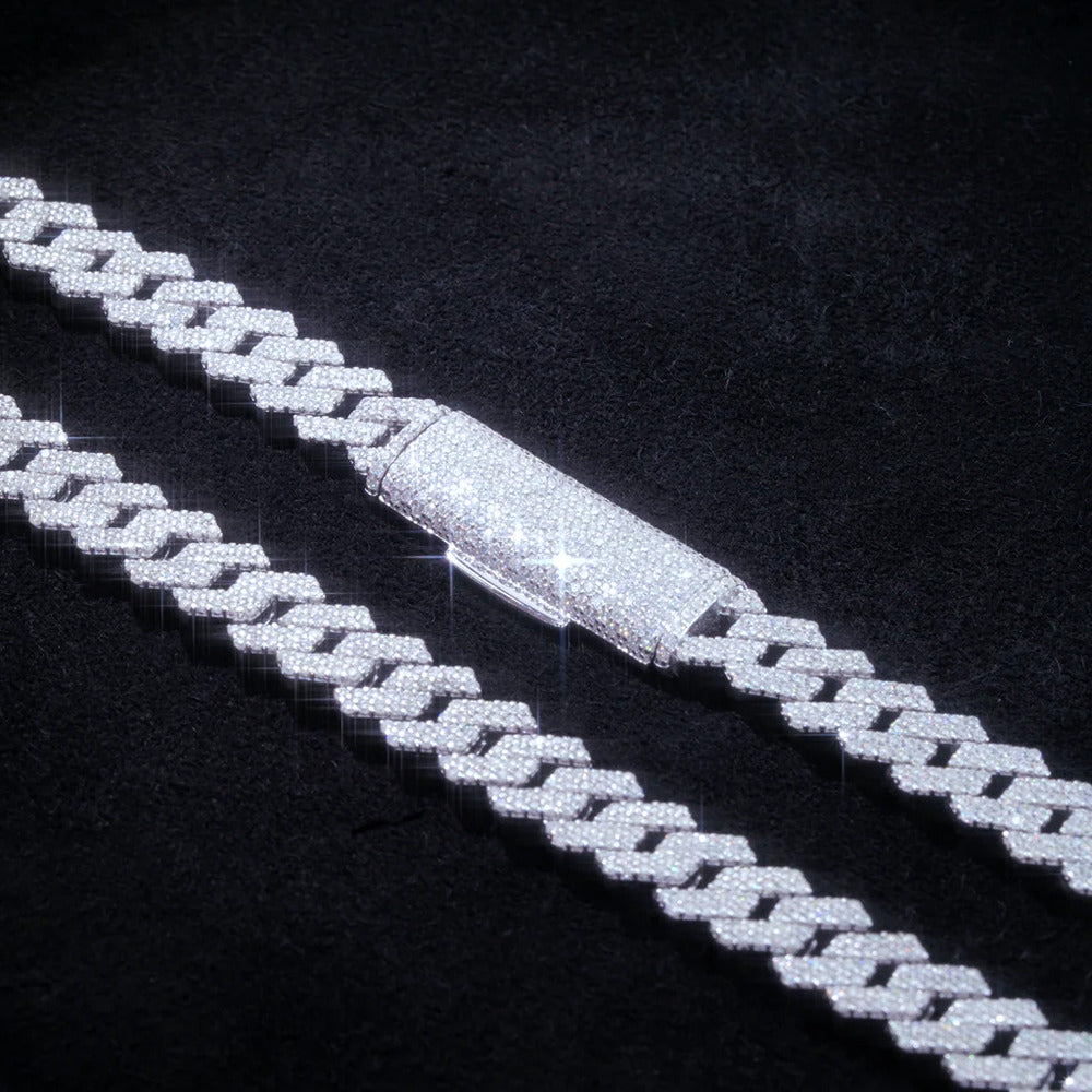 18mm Moissanite Diamond Luxury Hip Hop Cuban Chain