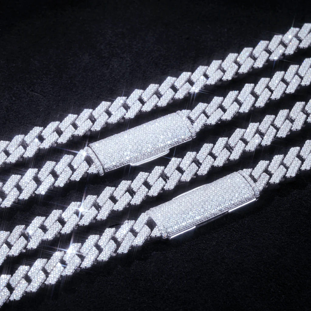 18mm Moissanite Diamond Luxury Hip Hop Cuban Chain