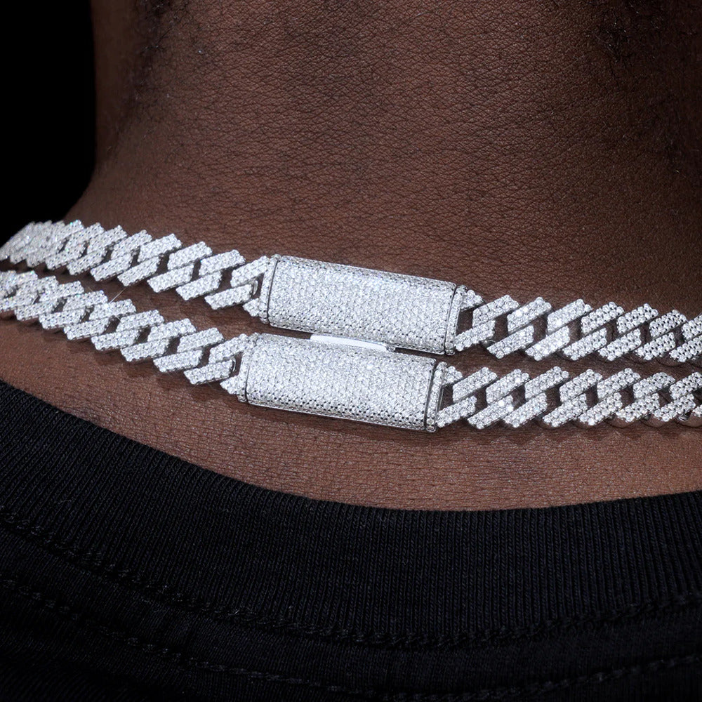 18mm Moissanite Diamond Luxury Hip Hop Cuban Chain