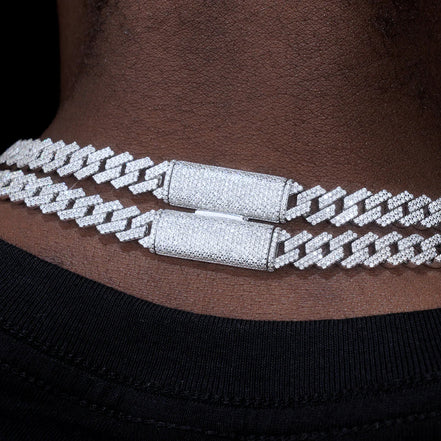 18mm Moissanite Diamond Luxury Hip Hop Cuban Chain