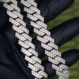 Iced Out Luxury Moissanite Diamond Cuban Chain
