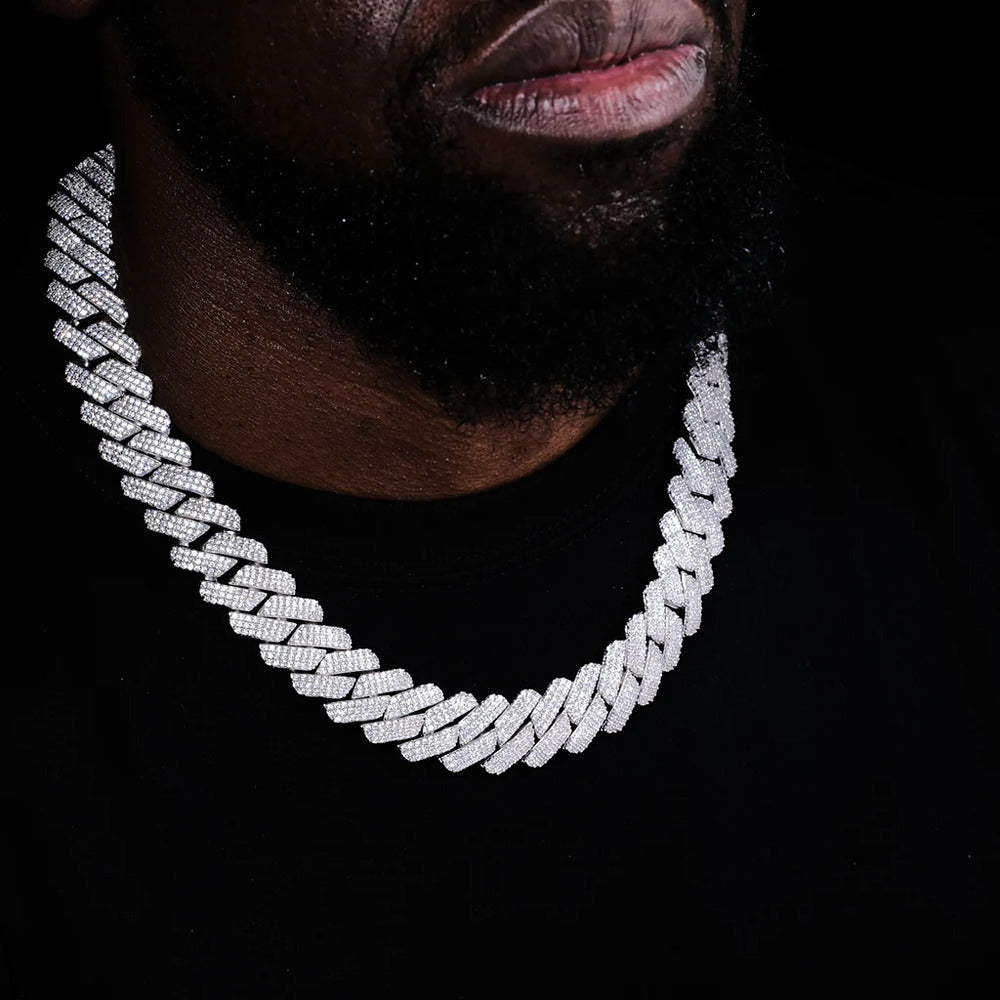 22mm Iced Out Luxury Moissanite Diamond Hip Hop Chain