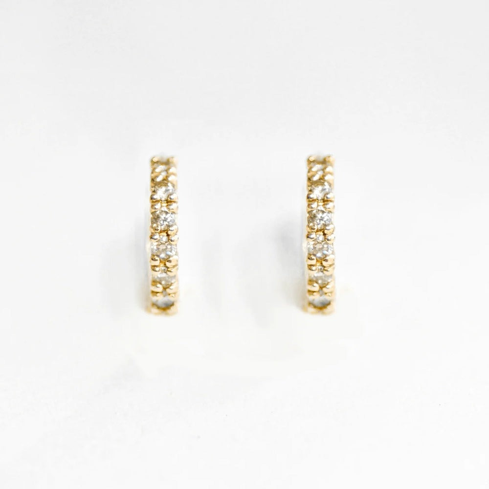 Round Cut Moissanite Lever Back Hoop Earring For Her