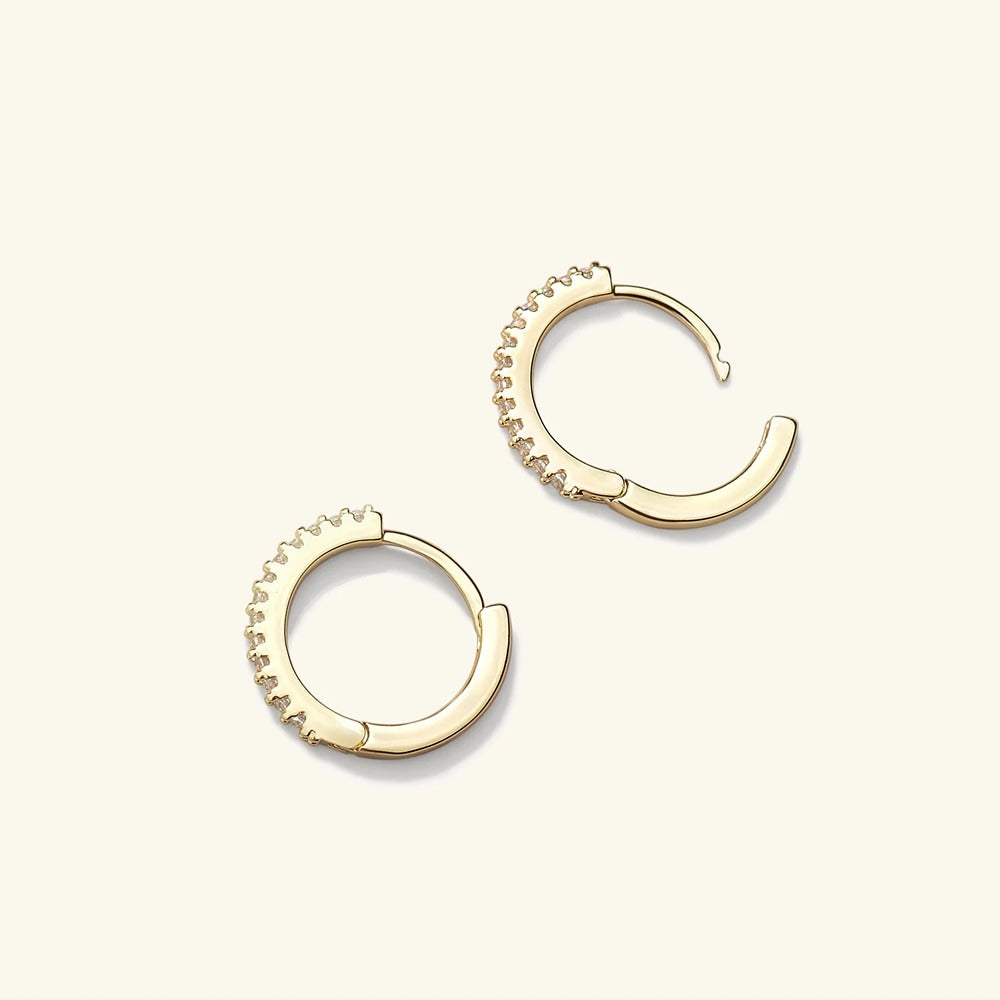 D Color Moissanite Round Cut Hoop Lever Back Earring