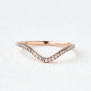 Eternity Round Cut Curved Shape Moissanite Wedding Band For Women