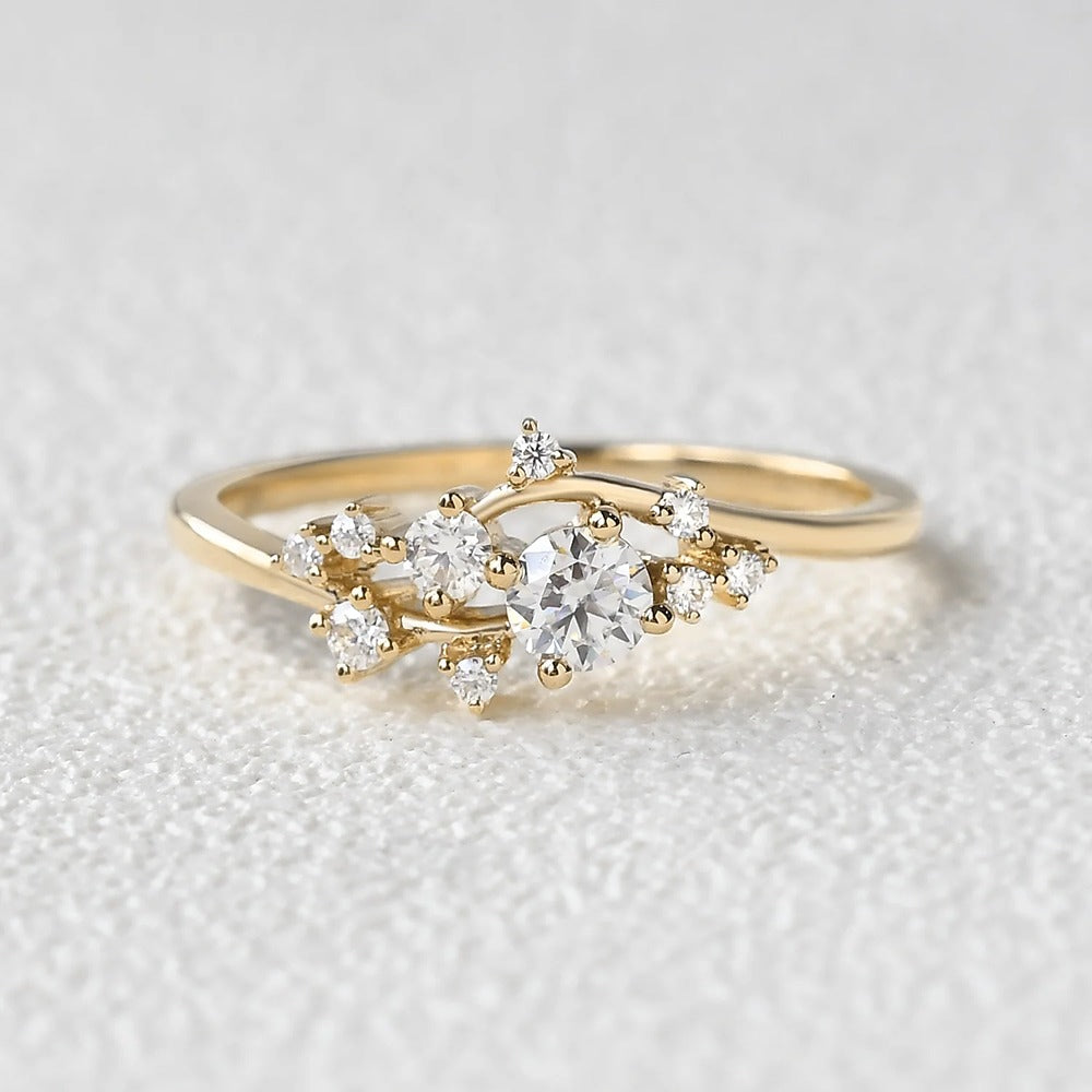Moissanite Diamond Round Cut Vintage Ring For Her
