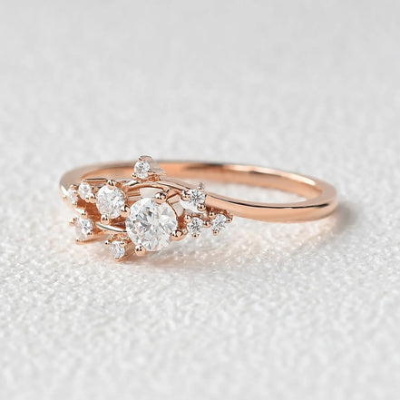 Moissanite Diamond Round Cut Vintage Ring For Her