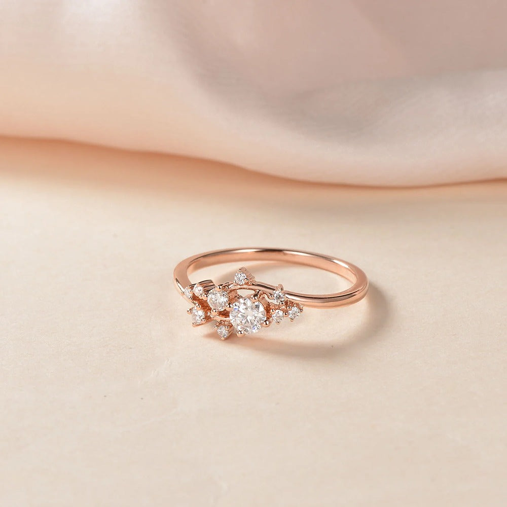 Moissanite Diamond Round Cut Vintage Ring For Her