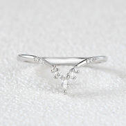 Marquise & Round Cut Chevron Style Moissanite Band