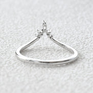 Marquise & Round Cut Chevron Style Moissanite Band