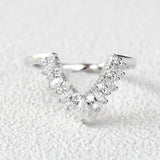 Moissanite Marquise Cut Wedding Band For Women