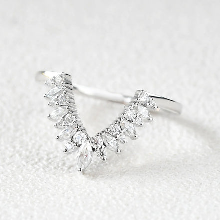 Moissanite Marquise Cut Wedding Band For Women