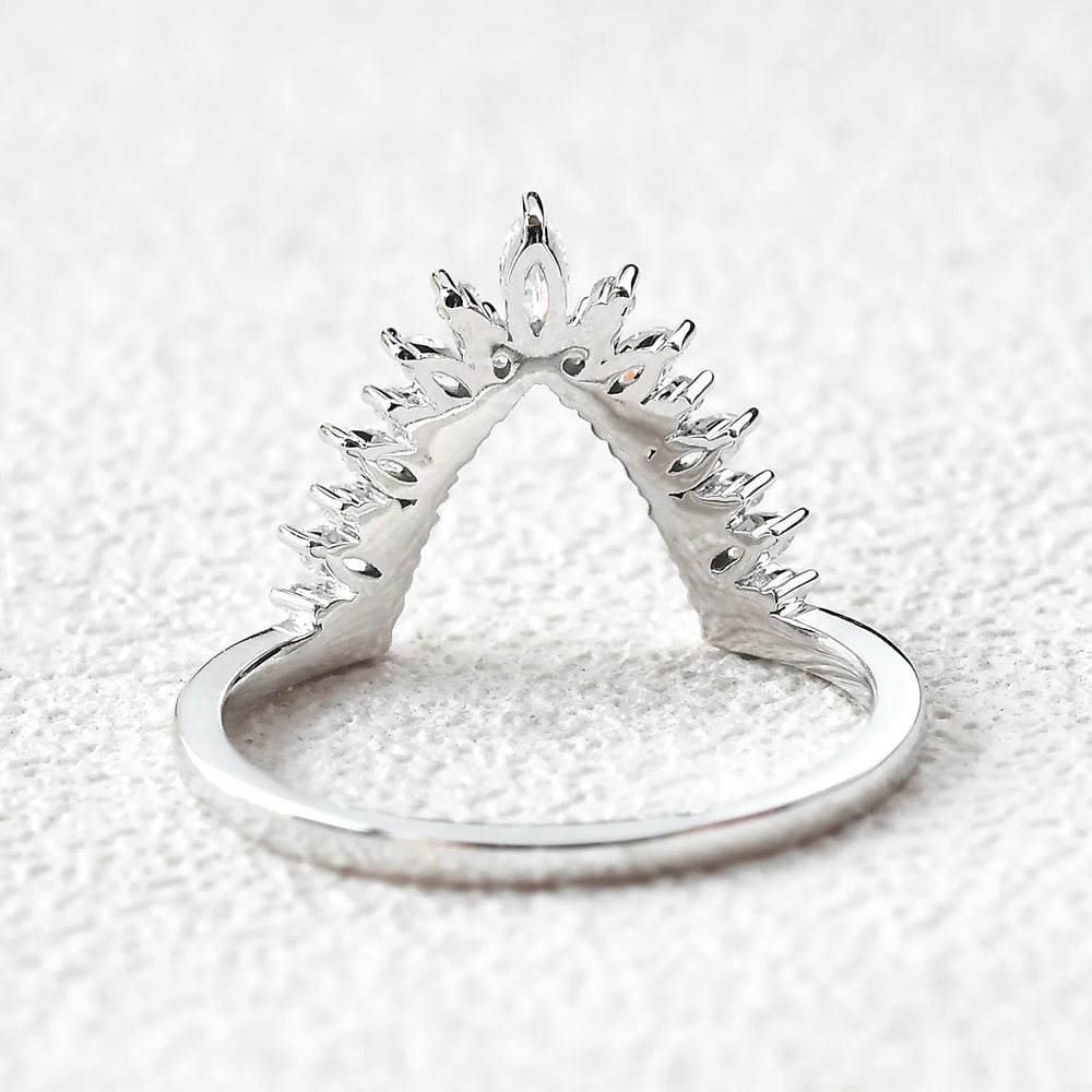 Moissanite Marquise Cut Wedding Band For Women