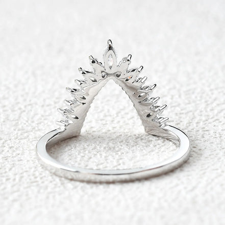 Moissanite Marquise Cut Wedding Band For Women