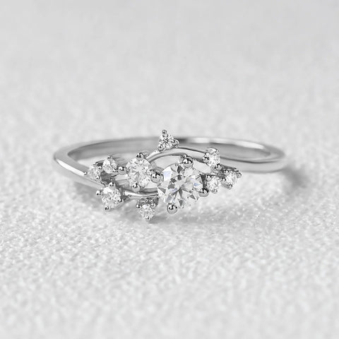Moissanite Diamond Round Cut Vintage Ring For Her