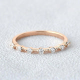 Moissanite Round Cut Half Eternity Wedding Proposal Band