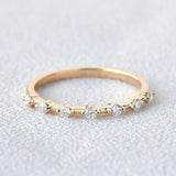 Moissanite Round Cut Half Eternity Wedding Proposal Band