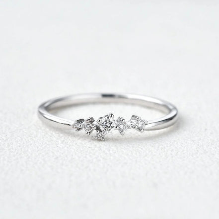 Round Cut Moissanite Fancy Eternity Proposal Ring
