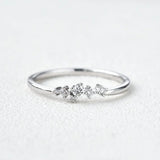 Round Cut Moissanite Fancy Eternity Proposal Ring