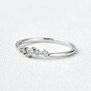 Round Cut Moissanite Fancy Eternity Proposal Ring