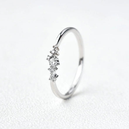 Round Cut Moissanite Fancy Eternity Proposal Ring