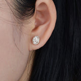 Oval Cut Moissanite Diamond Push Back Stud Earrings