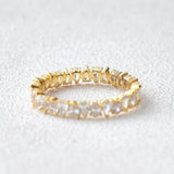 Full Eternity Pear Cut Moissnaite Diamond Fancy Band
