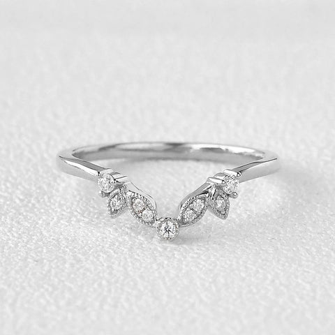 Round Cut D Color Moissanite Half Eternity Proposal Band For Her