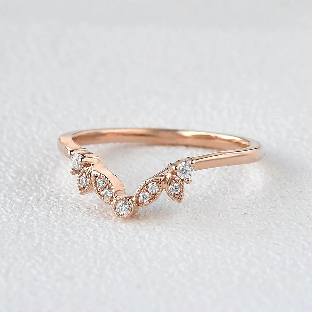 Round Cut D Color Moissanite Half Eternity Proposal Band For Her
