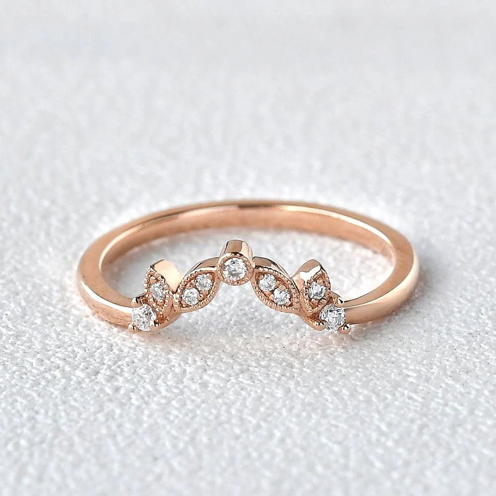 Round Cut D Color Moissanite Half Eternity Proposal Band For Her
