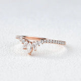 D Color Moissanite Round Cut Wedding Proposal Band For Her