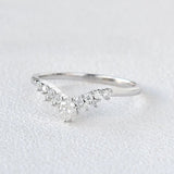 Pear Cut  Moissanite Eternity Band For Wedding Bride