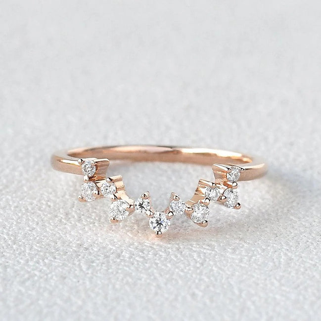 Round Cut Fancy Style Moissanite Eternity Band
