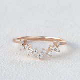 Round Cut Fancy Style Lab Created Moissnaite Eternity Band