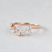 Round Cut Fancy Style Moissanite Eternity Band