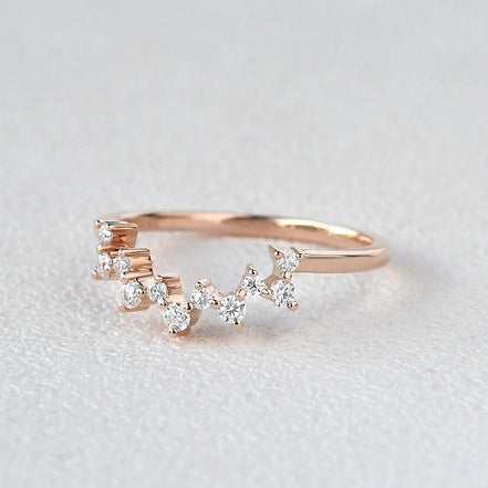 Round Cut Fancy Style Moissanite Eternity Band