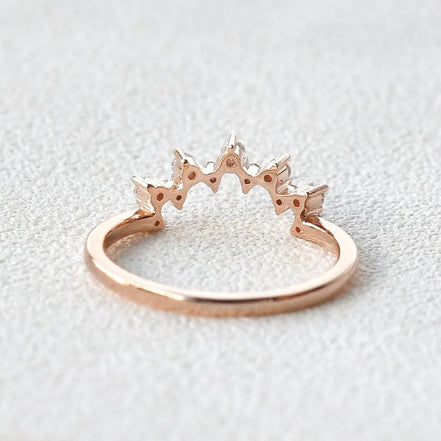 Round Cut Fancy Style Moissanite Eternity Band