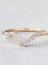 Curved Shape Round Cut Eternity Moissnaite Wedding Band