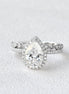 VVS1 Pear Cur Vintage Halo Moissanite Bridal Set For Her