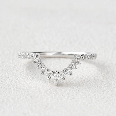 VVS1 Moissanite Marquise And Round Cut Eternity Band