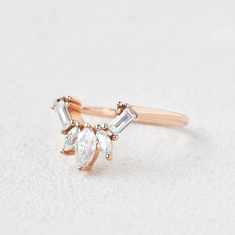 Multi Stone VVS1 Moissanite Anniversary Gift For Women
