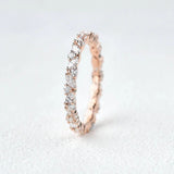 Full Eternity Marquise And Round Cut Moissanite Band