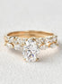 Oval Cut Five Stone Moissanite Wedding Ring Set For Women