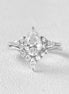 Pear Cut Moissanite VVS1 Clarity Side Accent Wedding Proposal Ring