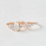 Pear Cut Moissanite VVS1 Clarity Side Accent Wedding Proposal Ring
