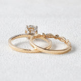 Hidden Halo Round Cut 1.30CT Colorless Moissanite Ring Set