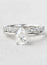 D Color Moissanite Solitaire Pear Cut Rind Set