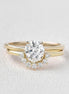 Moissanite Round Cut Solitaire Wedding Ring Set