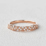 VVS1 Round Cut Moissanite Unique Eternity Band For Bride